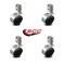 Service Caster 2 Inch Bright Chrome Hooded Urethane Twin Wheel Caster with Inside Mount Set SCC SCC-GR02S50D-NYU-BC-716X78-CB90-4 - alternate 2